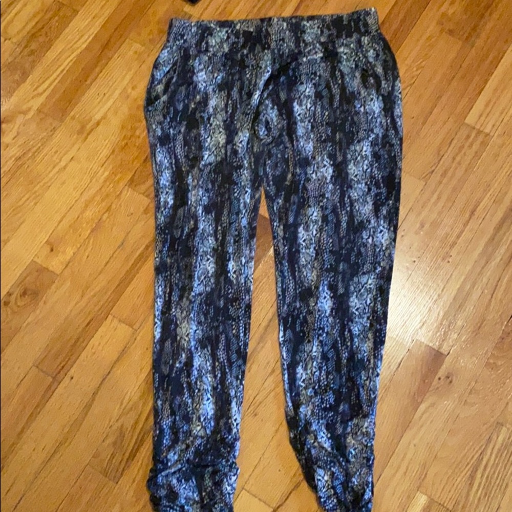 Michael Lauren snake skin sweatpants